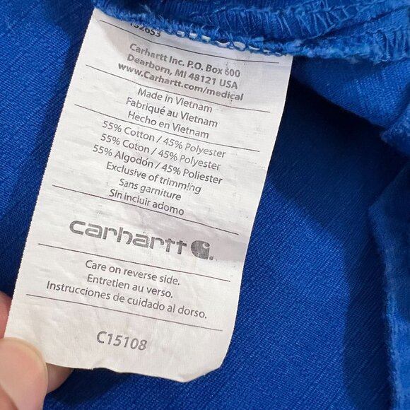Carhartt Men's Scrub Top C15108 Royal Blue Size XL - Picture 11 of 11
